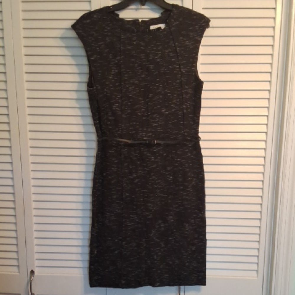 Calvin Klein Black and Gray Mini Dress